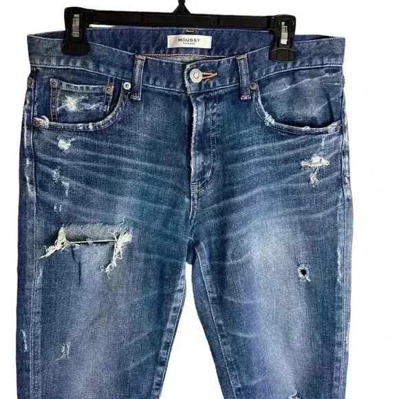 Moussy VINTAGE Isko Comfort Ridgewood Cropped Skinny Jeans SIZE 28 - Picture 3 of 11